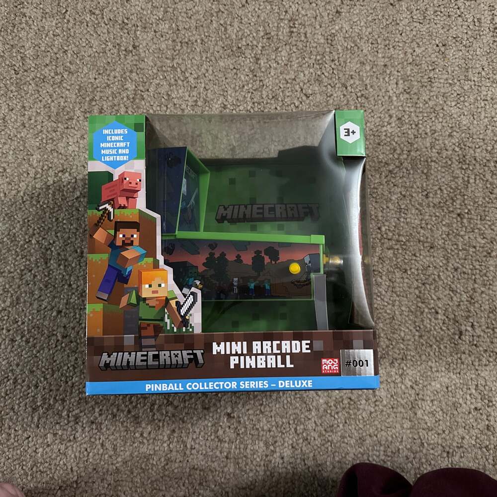 Minecraft Mini Arcade Pinball Machine Deluxe Collector Series #001